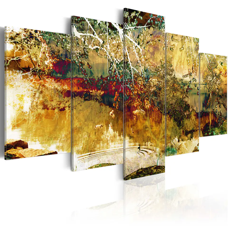 ⁨Picture - garden: abstraction (size 100x50)⁩ at Wasserman.eu