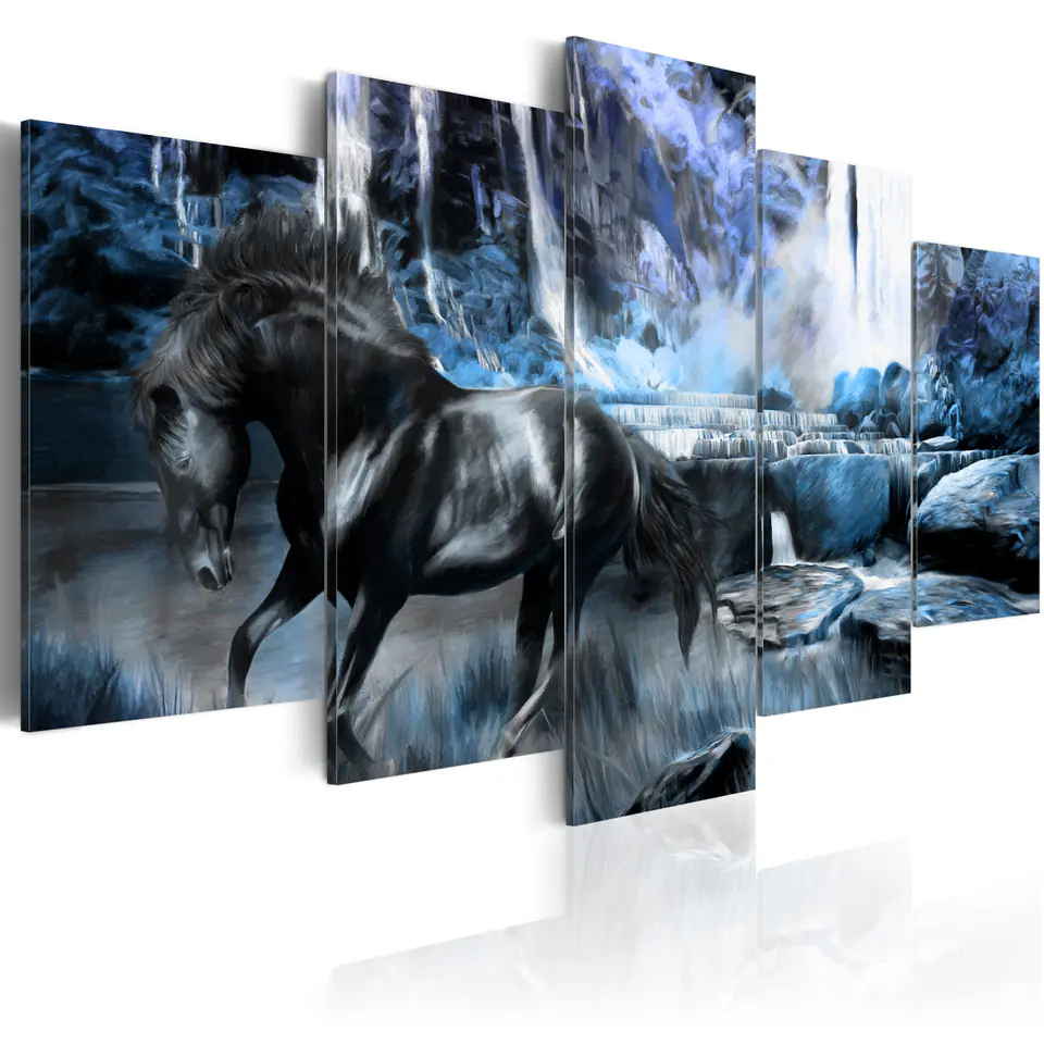 ⁨Picture - Azure waterfall (size 100x50)⁩ at Wasserman.eu