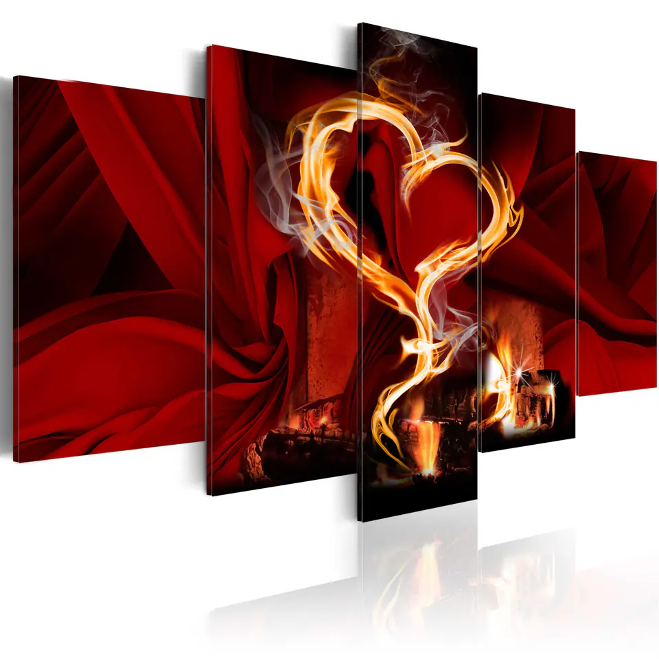 ⁨Picture - Flames of love: heart (size 100x50)⁩ at Wasserman.eu