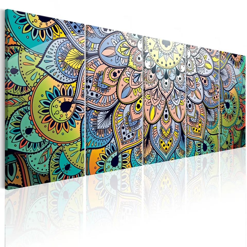 ⁨Painting - Mandala: Peacock tail (size 225x90)⁩ at Wasserman.eu
