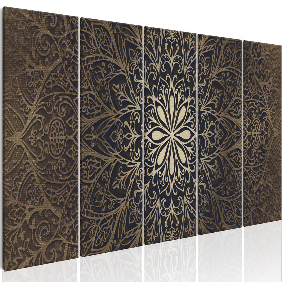 ⁨Painting - Brown Mandala (size 225x90)⁩ at Wasserman.eu