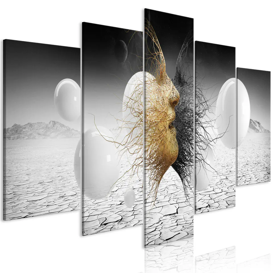 ⁨Picture - Braided faces (5-piece) wide gold (size 100x50)⁩ at Wasserman.eu