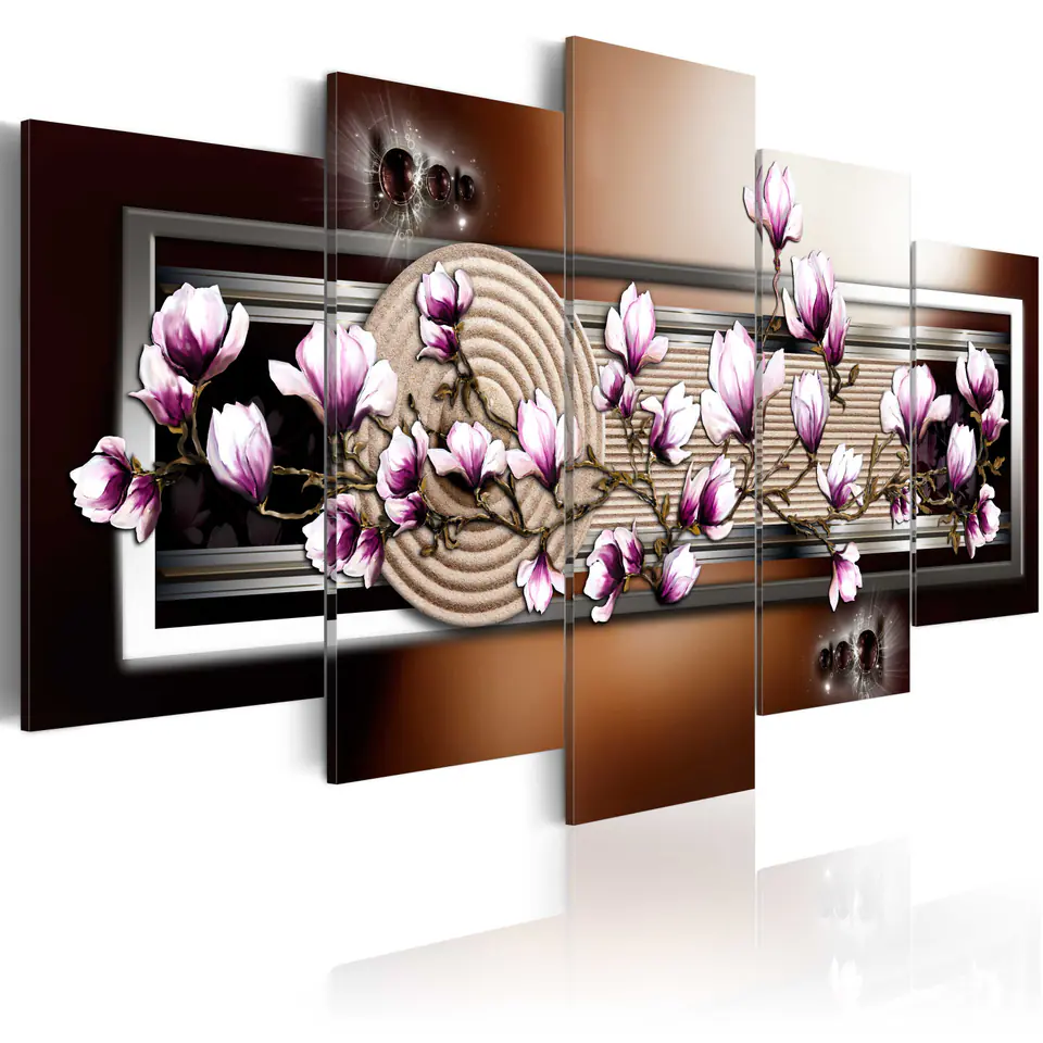 ⁨Picture - Zen Garden and magnolia (size 100x50)⁩ at Wasserman.eu