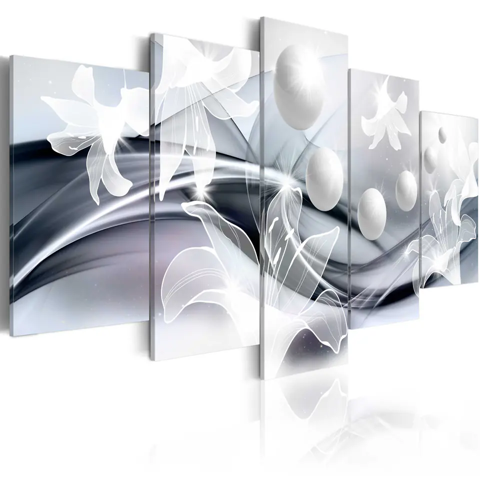 ⁨Picture - Pearls and lilies (size 100x50)⁩ at Wasserman.eu