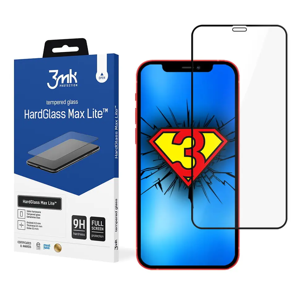 ⁨HardGlass Max Lite iPhone 12/12 Pro 6.1 Tempered Glass⁩ at Wasserman.eu