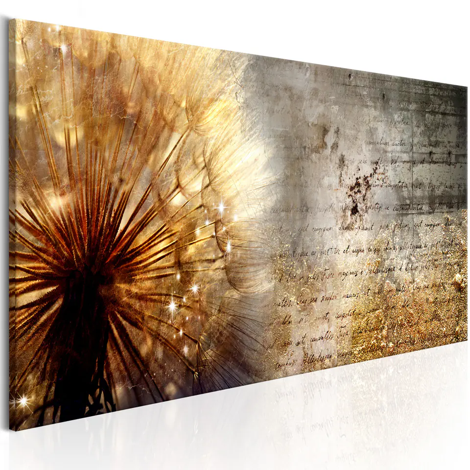 ⁨Obraz - Złoty dmuchawiec (rozmiar 135x45, wykończenie Premium Print)⁩ w sklepie Wasserman.eu