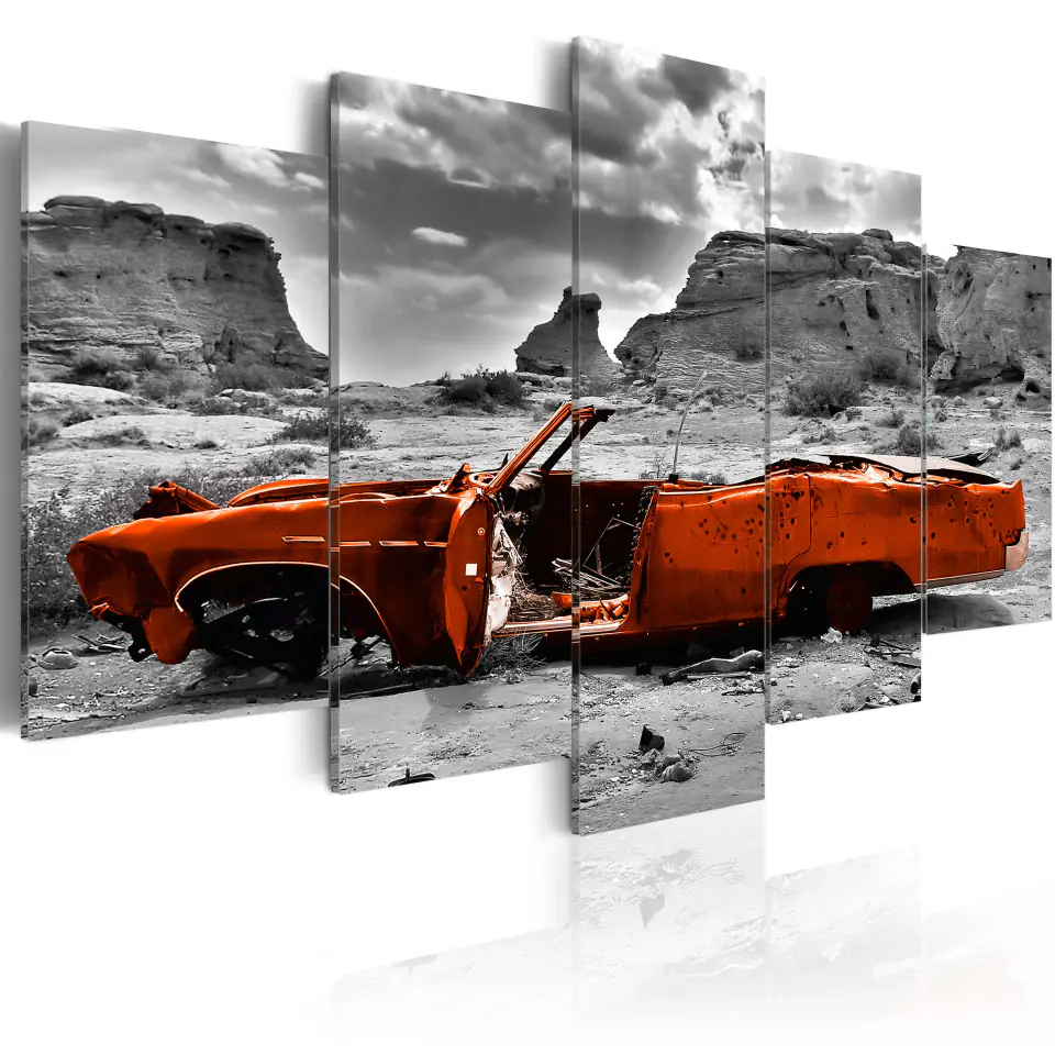 ⁨Picture - Orange car (size 100x50)⁩ at Wasserman.eu