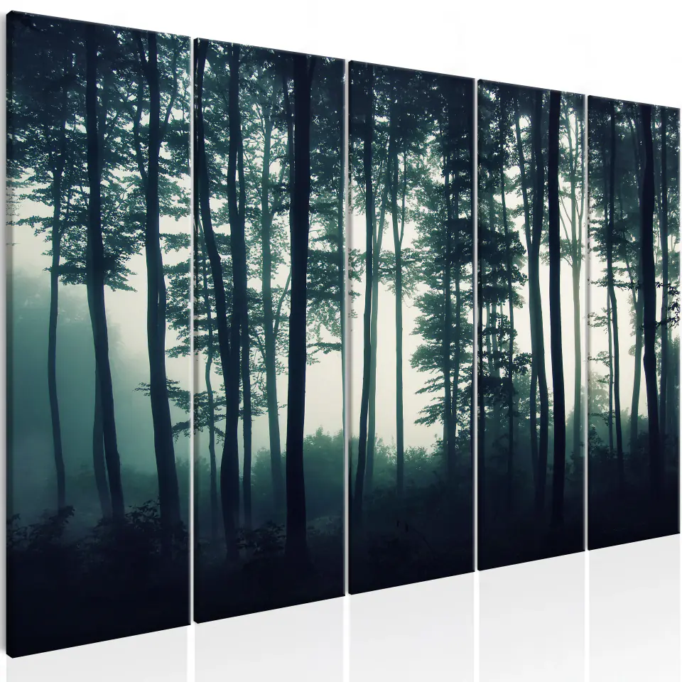 ⁨Painting - Dark Forest (5-part) narrow (size 200x80)⁩ at Wasserman.eu