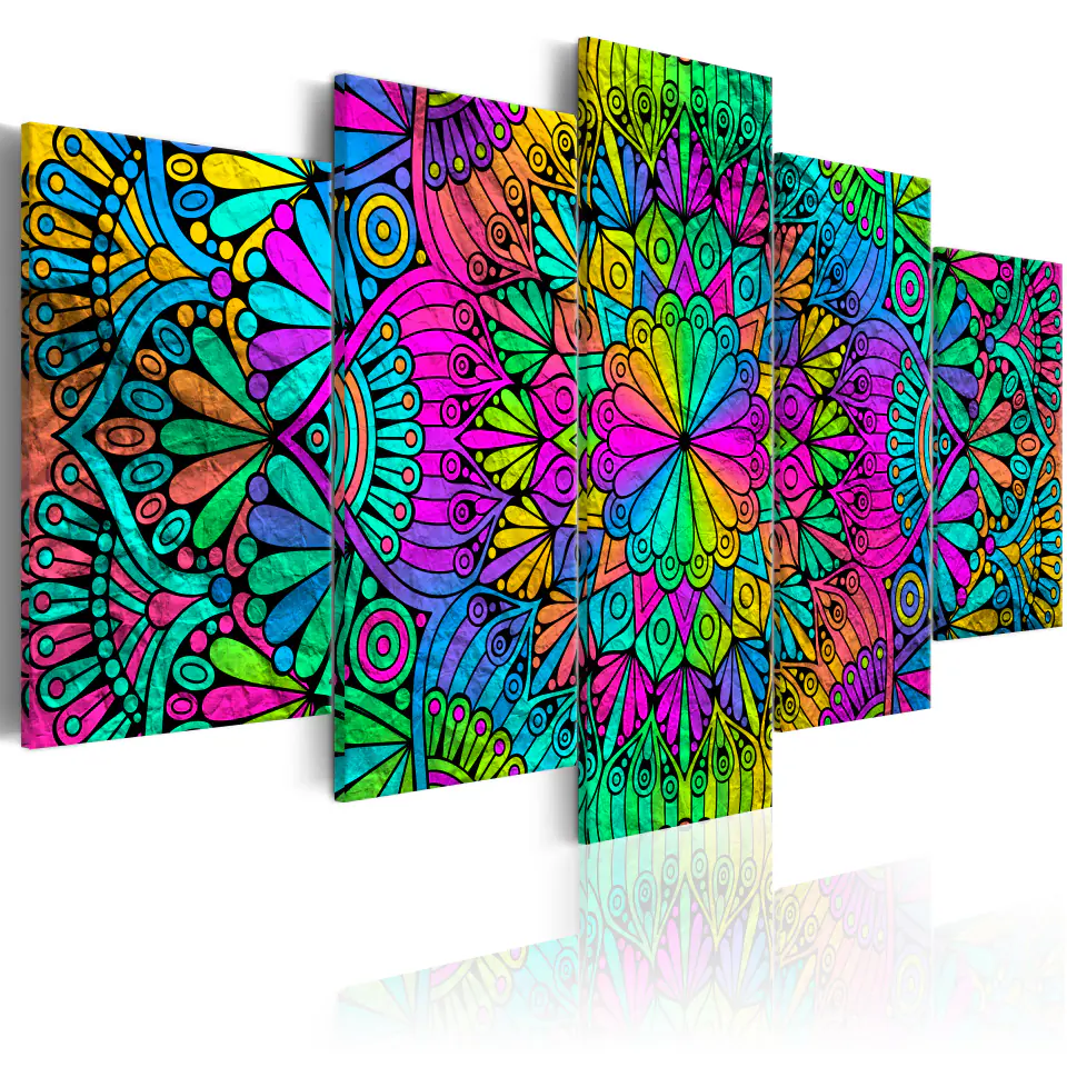 ⁨Painting - Mandala: Peacock eyes (size 100x50)⁩ at Wasserman.eu