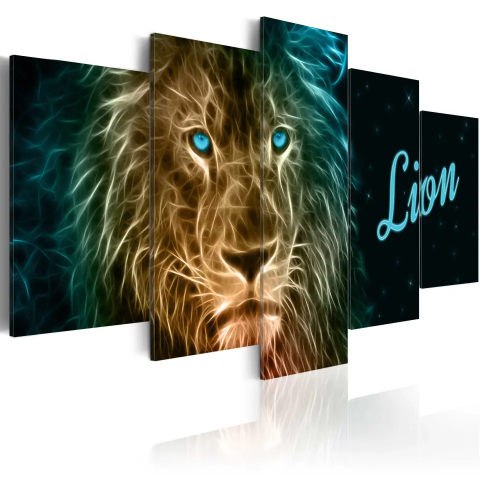 ⁨Picture - Golden lion (size 100x50)⁩ at Wasserman.eu