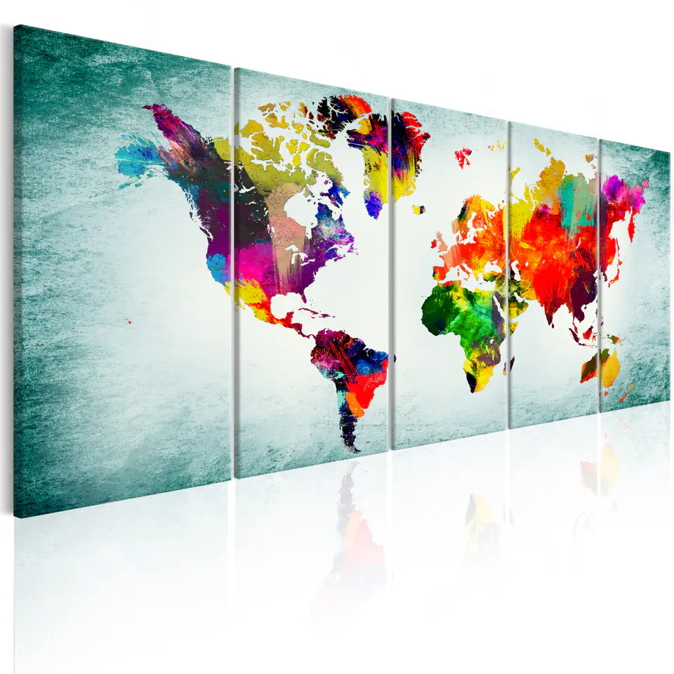 ⁨Picture - World map: green vignette (size 200x80)⁩ at Wasserman.eu