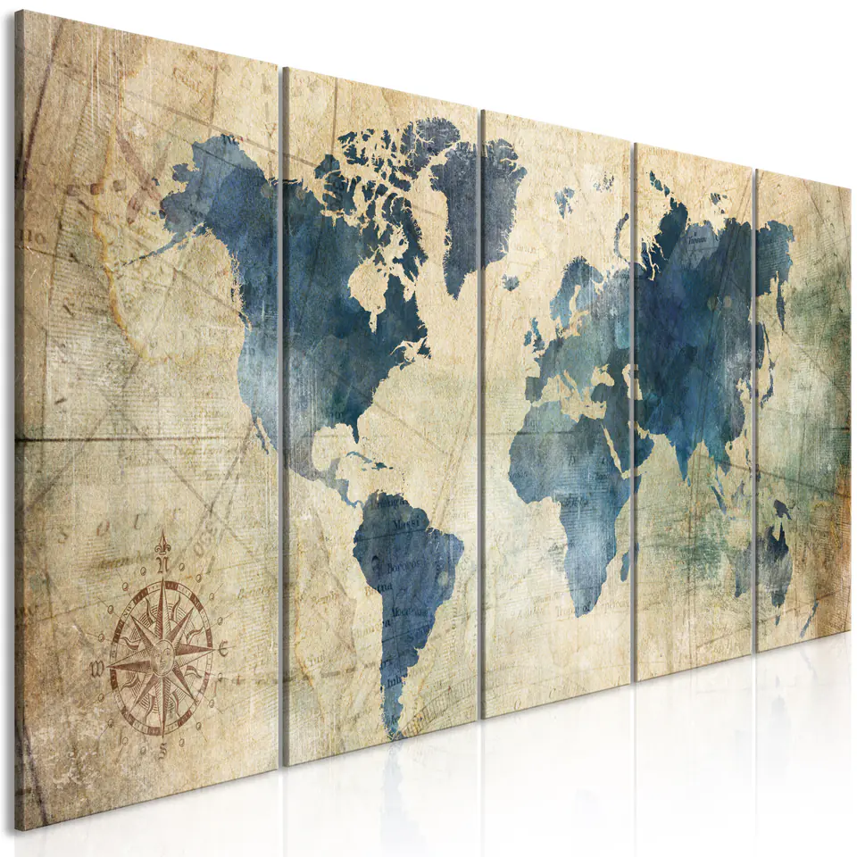 ⁨Image - Retro map (5-part) narrow (size 200x80)⁩ at Wasserman.eu