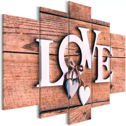 ⁨Picture - Wooden letters (5-piece), wide (size 100x50)⁩ at Wasserman.eu
