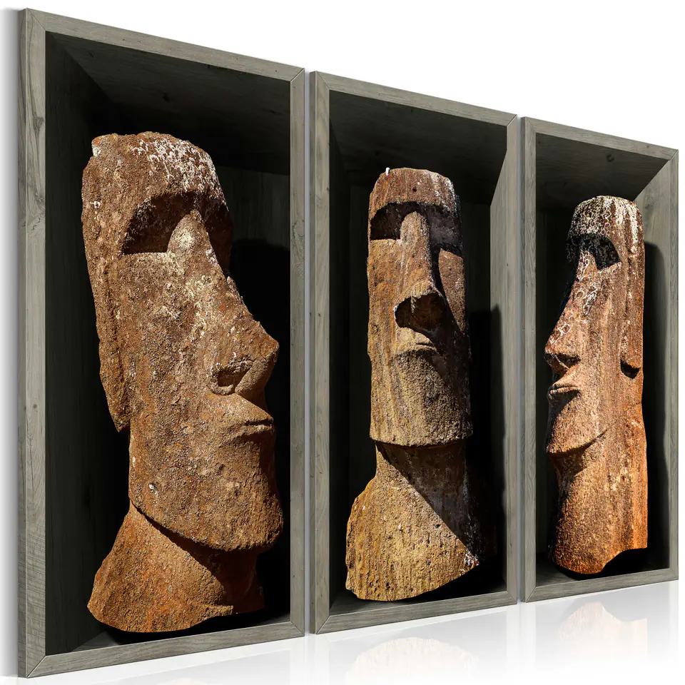 ⁨Picture - Moai (Easter Island) (size 90x60)⁩ at Wasserman.eu