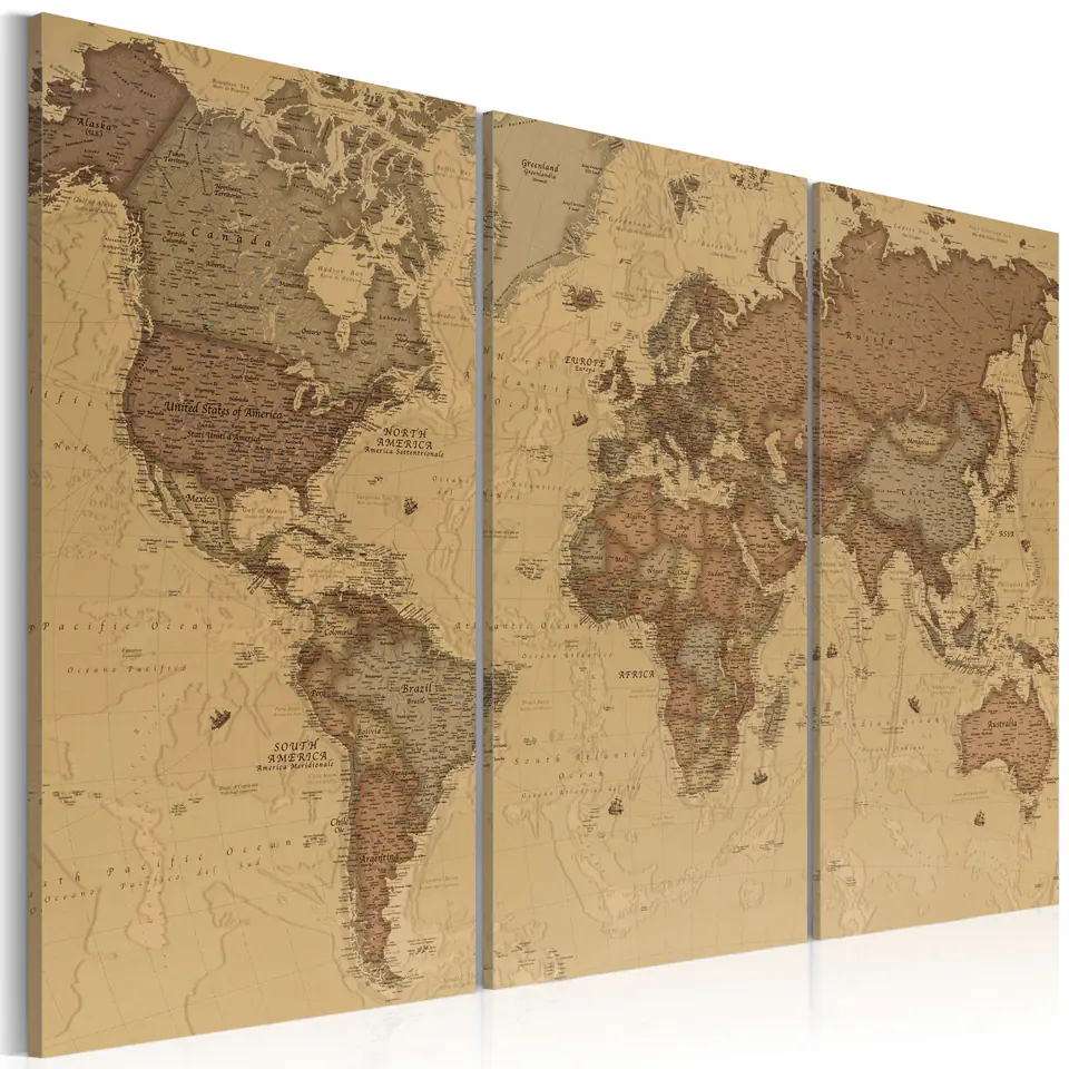 ⁨Picture - Stylish World Map (size 90x60)⁩ at Wasserman.eu