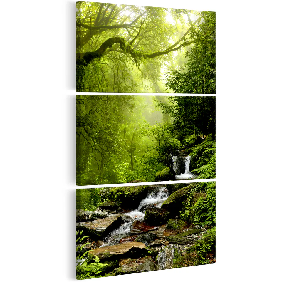 ⁨Obraz - Strumyk wśród drzew (rozmiar 60x120, wykończenie Standard)⁩ w sklepie Wasserman.eu