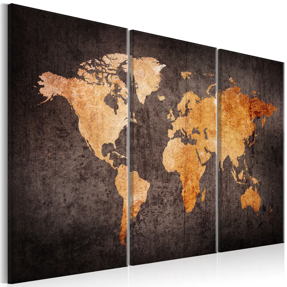 ⁨Picture - Chestnut World Map (size 90x60)⁩ at Wasserman.eu