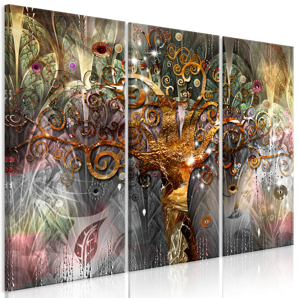 ⁨Painting - Golden Tree (3-piece) (size 90x60)⁩ at Wasserman.eu