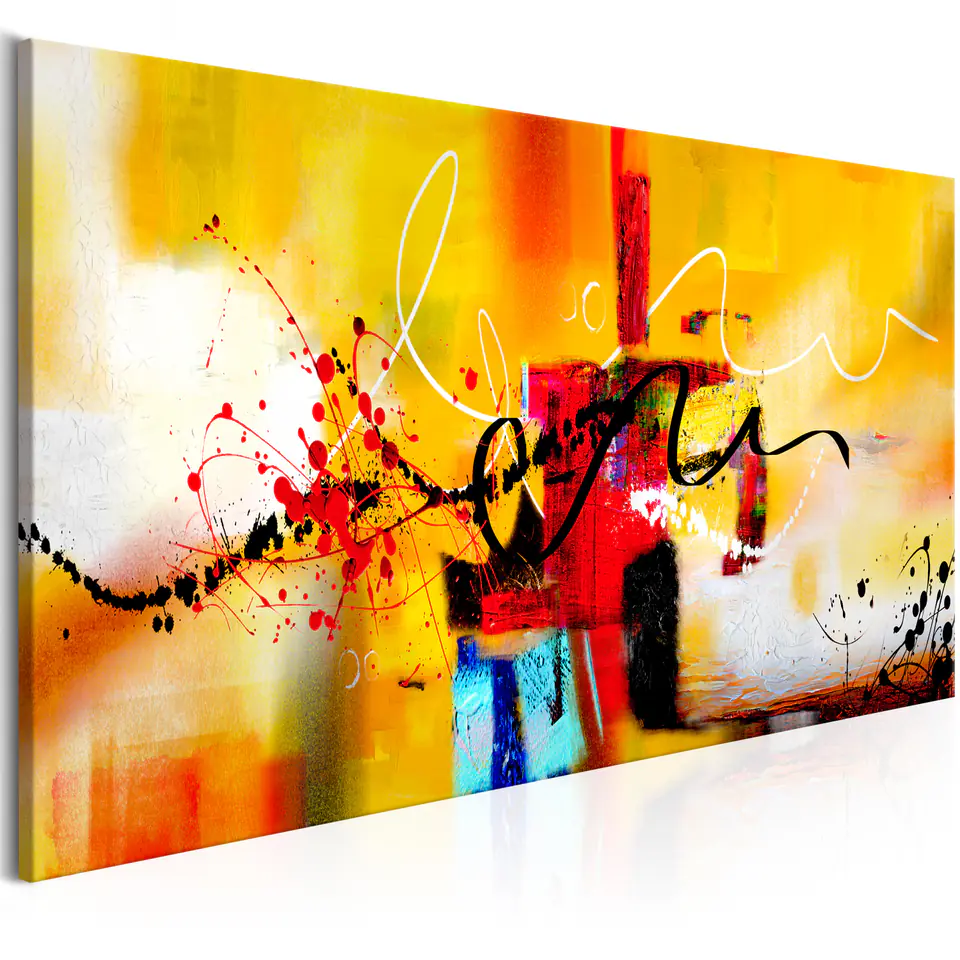 ⁨Picture - Street melodies (1-part) orange wide (size 120x60)⁩ at Wasserman.eu