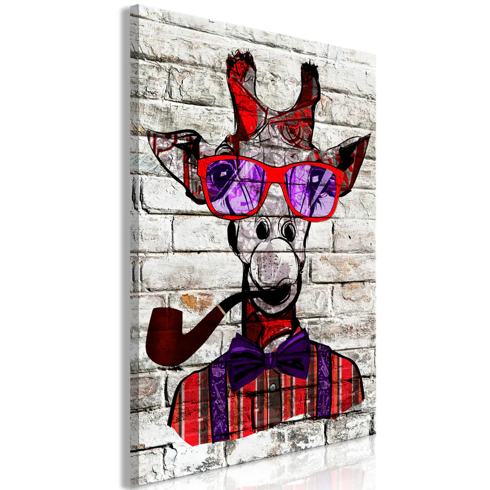 ⁨Picture - Hipster giraffe (1-piece) vertical (size 60x90)⁩ at Wasserman.eu