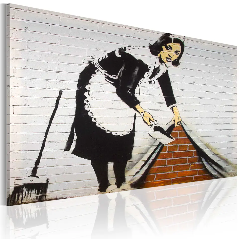 ⁨Painting - Cleaning lady (Banksy) (size 60x40)⁩ at Wasserman.eu