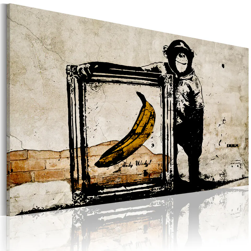 ⁨Picture - Inspired by Banksy - sepia (size 60x40)⁩ at Wasserman.eu