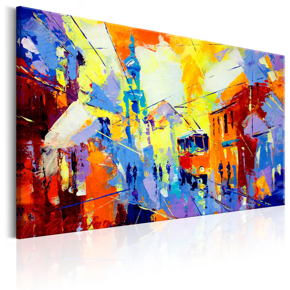 ⁨Obraz - Kolory miasta (rozmiar 90x60, wykończenie Standard)⁩ w sklepie Wasserman.eu