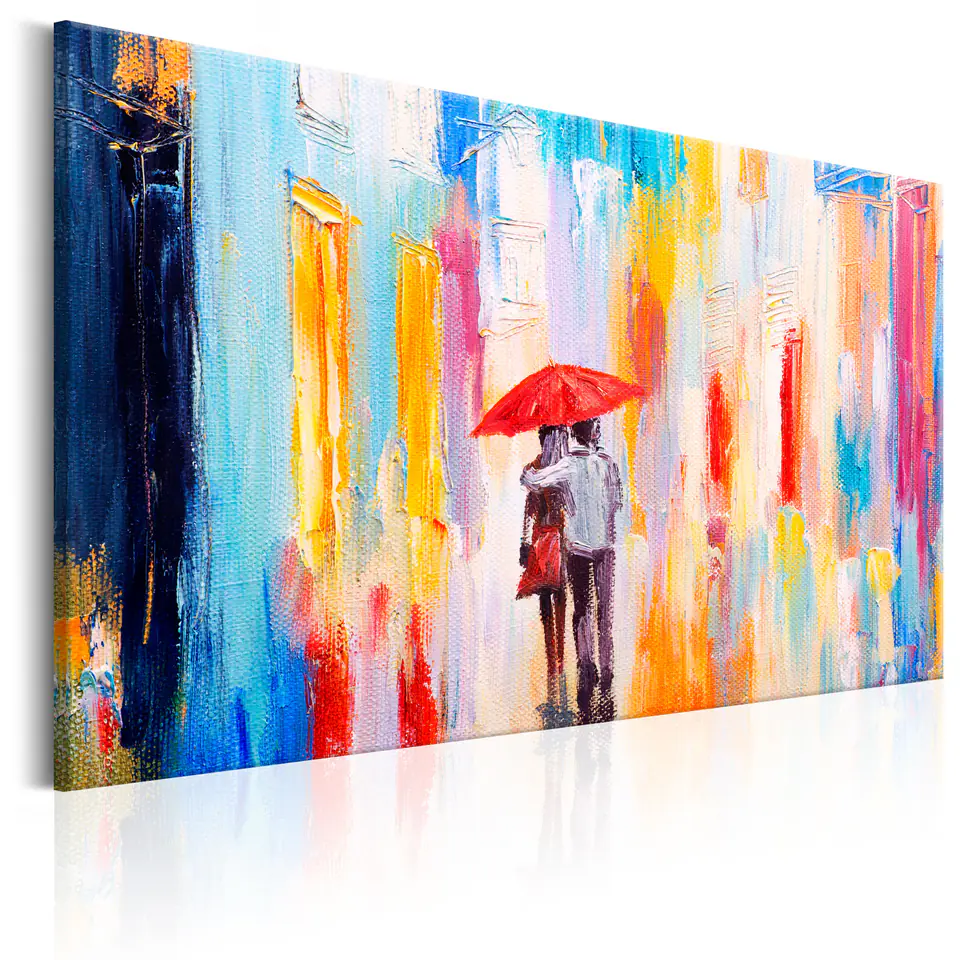 ⁨Obraz - Pod parasolem miłości (rozmiar 120x80, wykończenie Premium Print)⁩ w sklepie Wasserman.eu
