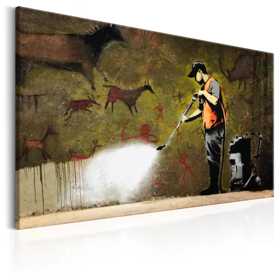 ⁨Obraz - Love Plane by Banksy (rozmiar 60x40, wykończenie Standard)⁩ w sklepie Wasserman.eu