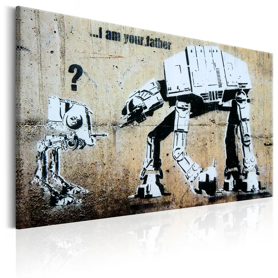 ⁨Obraz - I Am Your Father by Banksy (rozmiar 120x80, wykończenie Premium Print)⁩ w sklepie Wasserman.eu