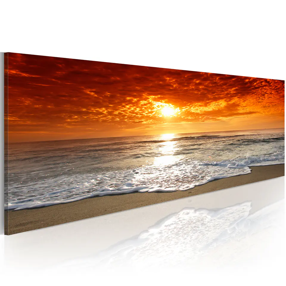 ⁨Obraz - Romantyczny  zachód słońca (rozmiar 135x45, wykończenie Premium Print)⁩ w sklepie Wasserman.eu