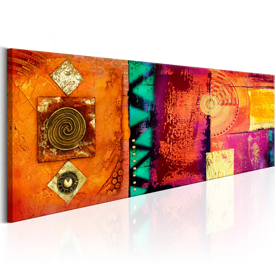 Picture - Orange abstraction (size 120x40) at Wasserman.eu