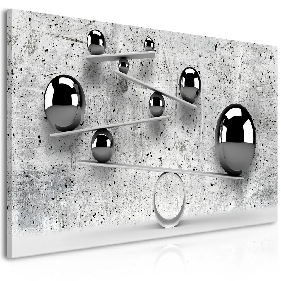 Picture - Balls and concrete (1-piece) wide (size 100x45) at Wasserman.eu
