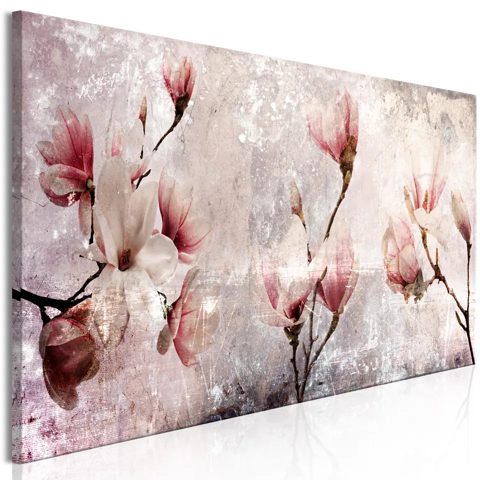 ⁨Obraz - Magnoliowy czar (1-częściowy) wąski (rozmiar 150x50, wykończenie Premium Print)⁩ w sklepie Wasserman.eu