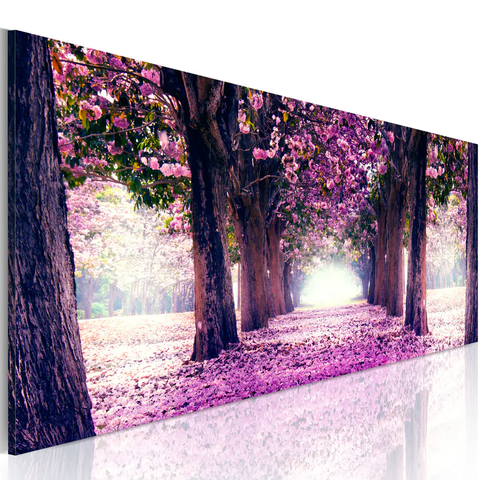 ⁨Obraz - Fioletowa wiosna (rozmiar 120x40, wykończenie Standard)⁩ w sklepie Wasserman.eu