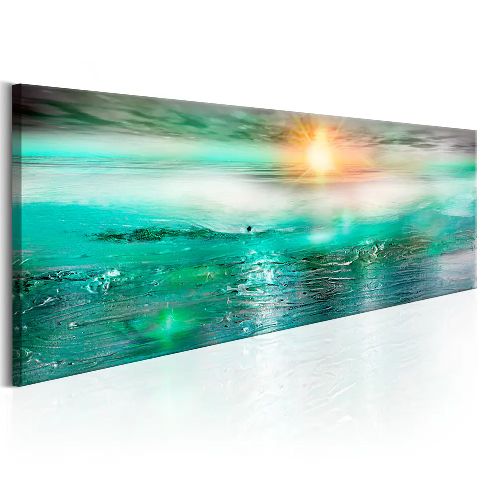 ⁨painting - Sapphire Sea (size 150x50)⁩ at Wasserman.eu