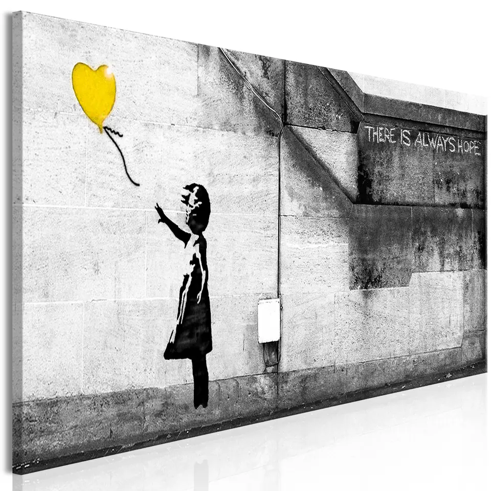 ⁨Obraz - Zawsze jest nadzieja (1-częściowy) wąski żółty (rozmiar 150x50, wykończenie Premium Print)⁩ w sklepie Wasserman.eu