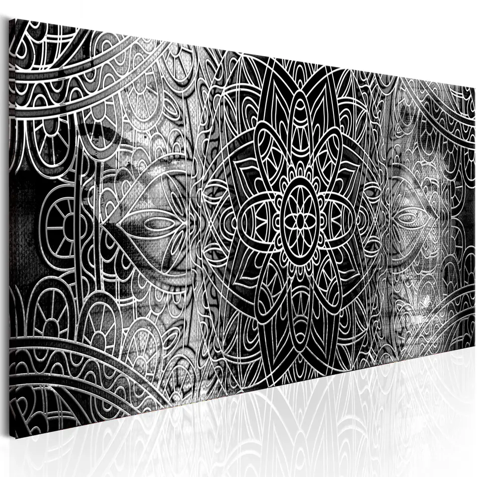 ⁨Picture - Mandala: Gray depth (size 120x40)⁩ at Wasserman.eu
