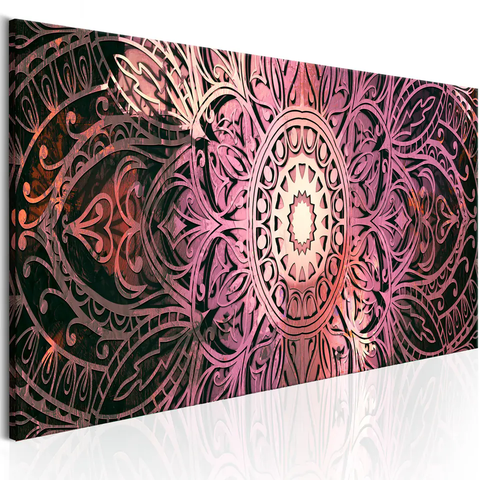 ⁨painting - Ruby Mandala (size 150x50)⁩ at Wasserman.eu