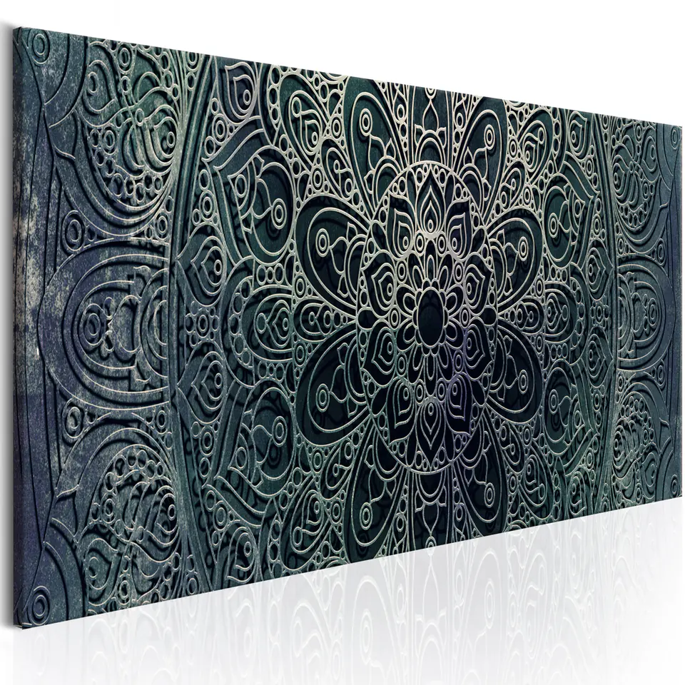 ⁨Painting - Mandala: Malachite calm (size 150x50)⁩ at Wasserman.eu