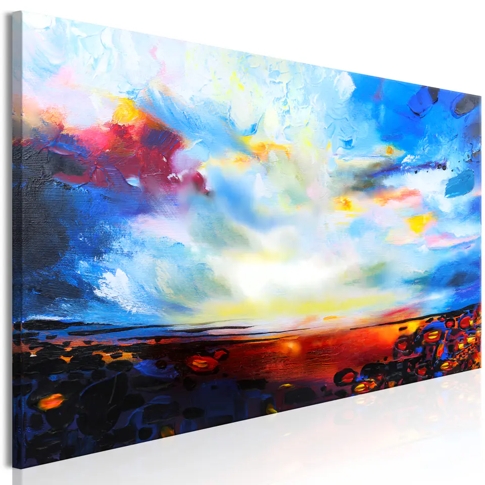 ⁨Obraz - Kolorowe niebo (1-częściowy) wąski (rozmiar 150x50, wykończenie Premium Print)⁩ w sklepie Wasserman.eu