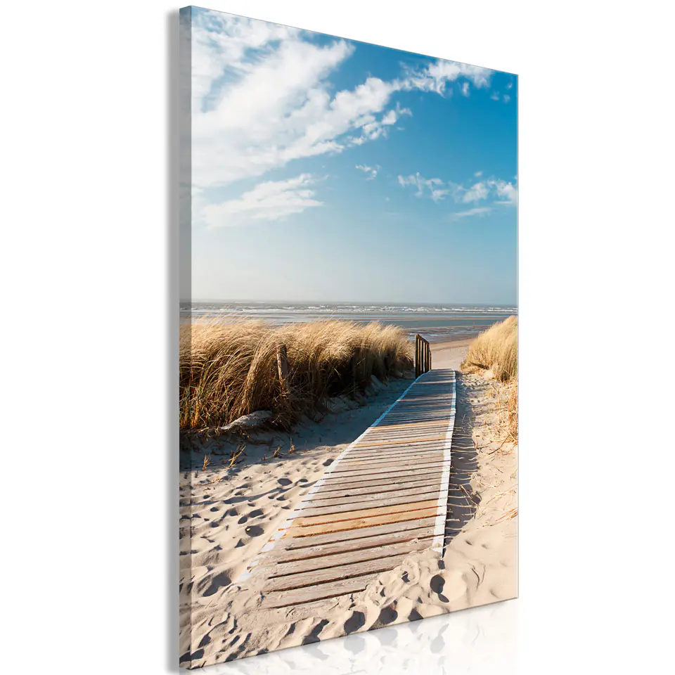 ⁨Obraz - Samotna plaża (1-częściowy) pionowy (rozmiar 40x60, wykończenie Standard)⁩ w sklepie Wasserman.eu
