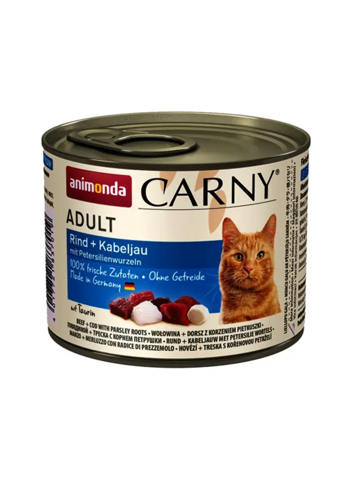 ⁨ANIMONDA Carny Adult smak: wołowina, dorsz z pietruszką 200g⁩ w sklepie Wasserman.eu