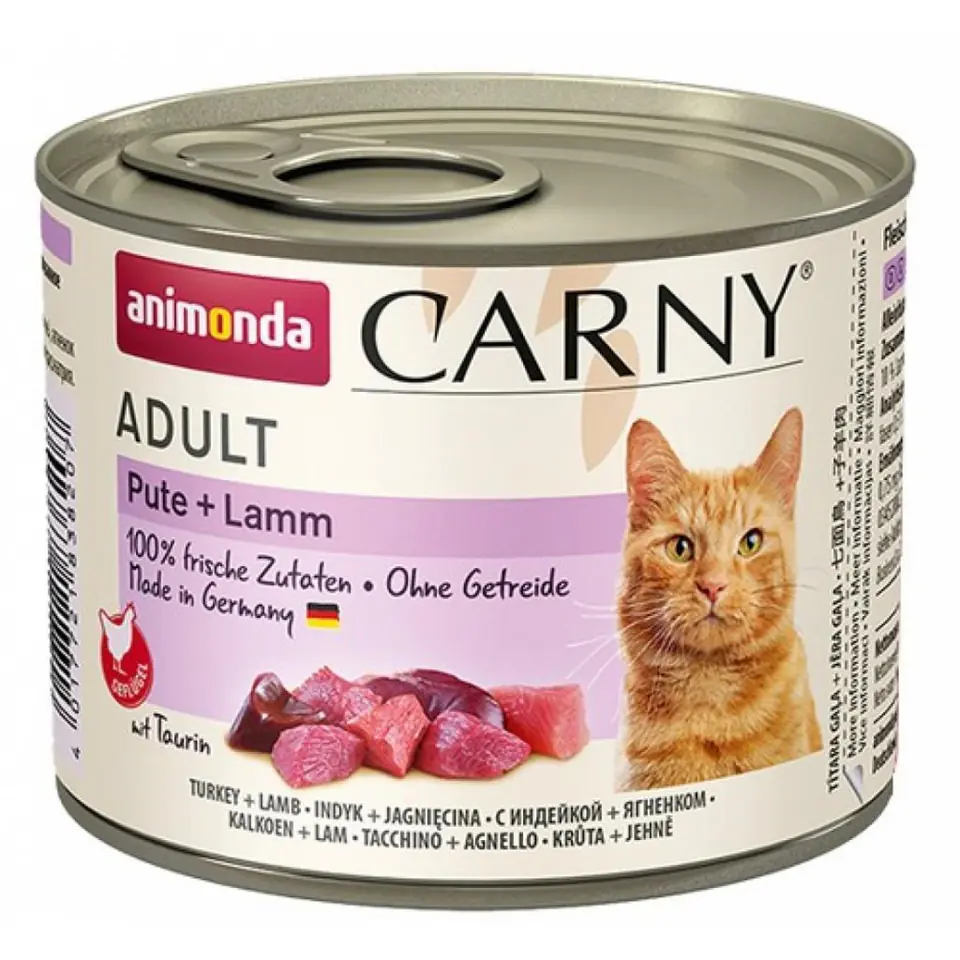 ⁨ANIMONDA Cat Carny Adult Turkey with lamb - wet cat food - 200g⁩ at Wasserman.eu