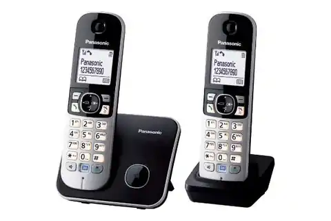 ⁨Panasonic KX-TG6812 DECT telephone Caller ID Black, Silver⁩ at Wasserman.eu