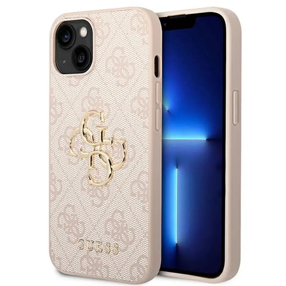 ⁨Guess GUHCP14S4GMGPI iPhone 14 6,1" różowy/pink hardcase 4G Big Metal Logo⁩ w sklepie Wasserman.eu