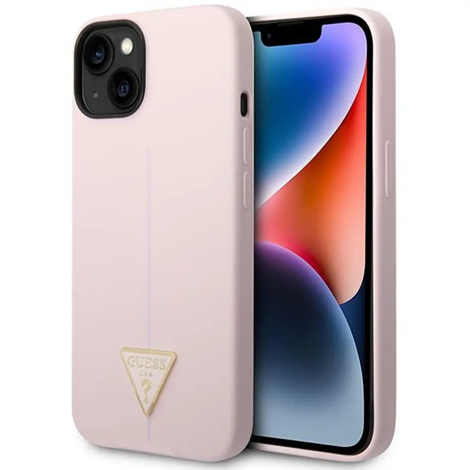 ⁨Guess GUHCP14MSLTGU iPhone 14 Plus 6,7" purple/purple hardcase Silicone Triangle⁩ at Wasserman.eu