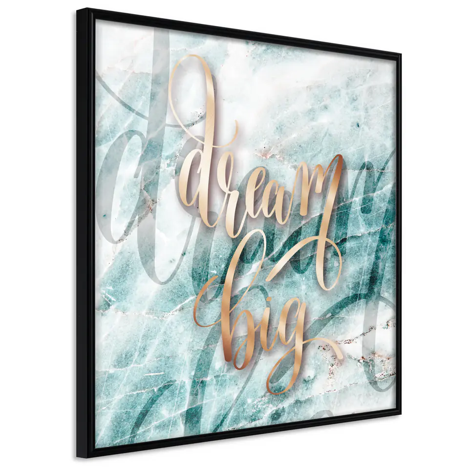 ⁨Poster - Dream Big (square) (size 20x20, finish Frame black)⁩ at Wasserman.eu