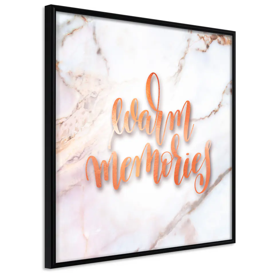 ⁨Plakat - Warm memories (kwadratowy) [Poster] (rozmiar 20x20, wykończenie Rama czarna)⁩ w sklepie Wasserman.eu