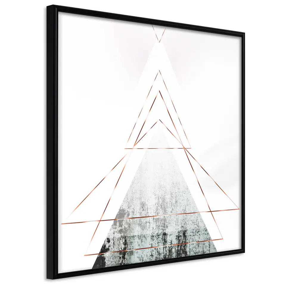 ⁨Plakat - Geometryczna abstrakcja (kwadrat) [Poster] (rozmiar 20x20, wykończenie Rama czarna)⁩ w sklepie Wasserman.eu
